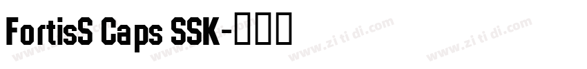 FortisS Caps SSK字体转换